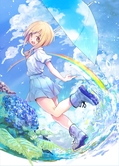 今日のむとうとさとうは休載です。代わりに6月っぽいイラストを! 