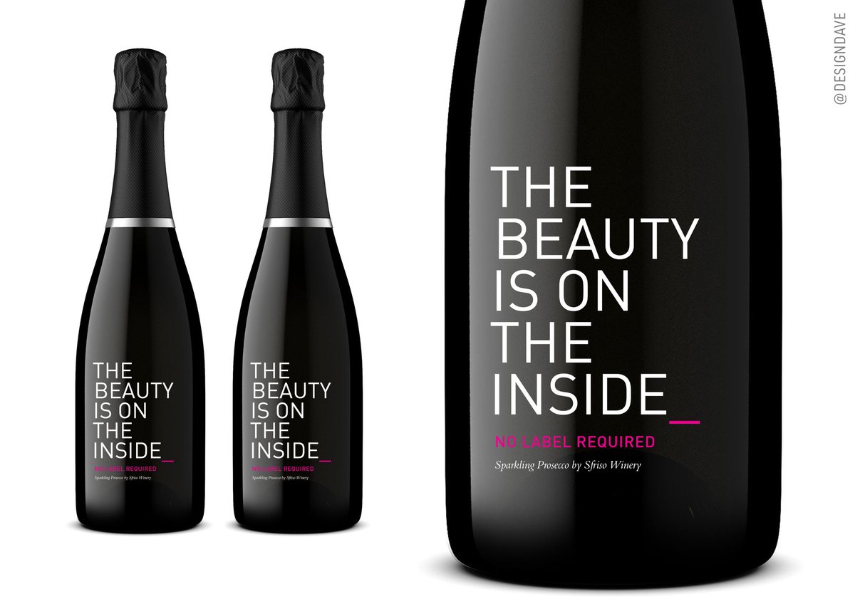 DesignDave's tweet image. One Minute Brief of the Day: 
Create a wine label design for 6000 bottles of unlabelled Prosecco with #The6000Project @SfrisoWinetime @OneMinuteBriefs ... Design Two...