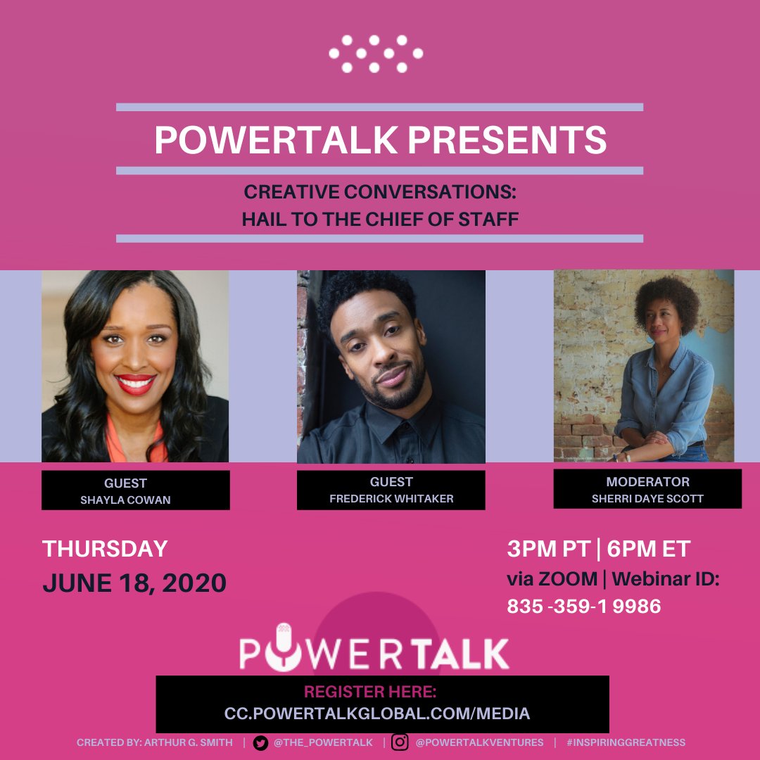Episode 3: Creative Conversations: Hail to the Chief of Staff on June 18, 2020 - mailchi.mp/e6e77a2fe638/c…