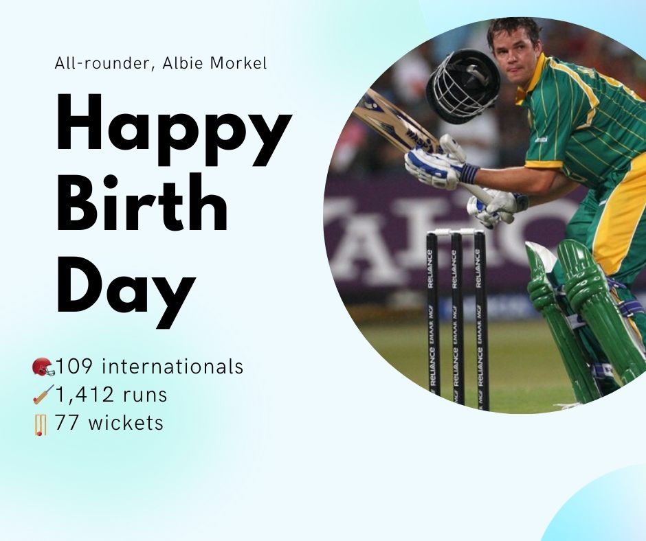 Happy birthday to former  all-rounder, Albie Morkel    