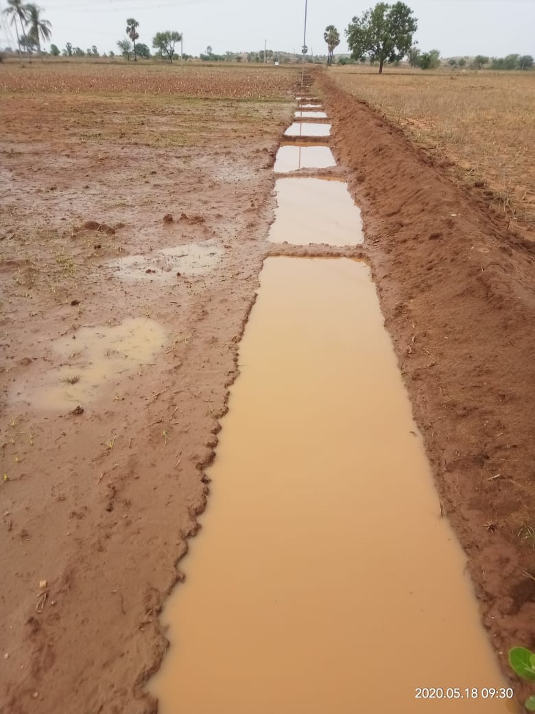 VBGRAMGKAR's tweet photo. Of the farmer, by the farmer, for the farmer !
#Bunds harvest the rain through #MGNREGA in Dashamapura Gram Panchayath, Hagaribommanahalli Block, Bellary District.
#mgnregskarnataka
#SMC_works
#Bund_Abhiyan https://t.co/lnlB6fXvj0