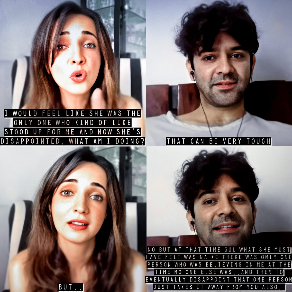 Sanaya telling Gul that she felt bad knowing she wasn't able to deliver the way Gul wanted her to.G: It's a process. You can not read a script, jump into it and be perfect.The fact that it was Barun who replied to Gul instead of San had me  #IPKKND9YearsLiveWithSarun  #SaRun