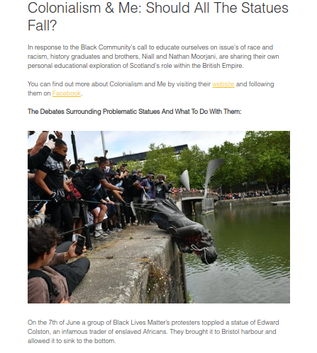 AnarchistMilk's tweet photo. Colonialism and Me share another insightful and resorceful piece on problematic statues. Read it here: https://t.co/vXGCixI9ix https://t.co/TyWxgvhd1x