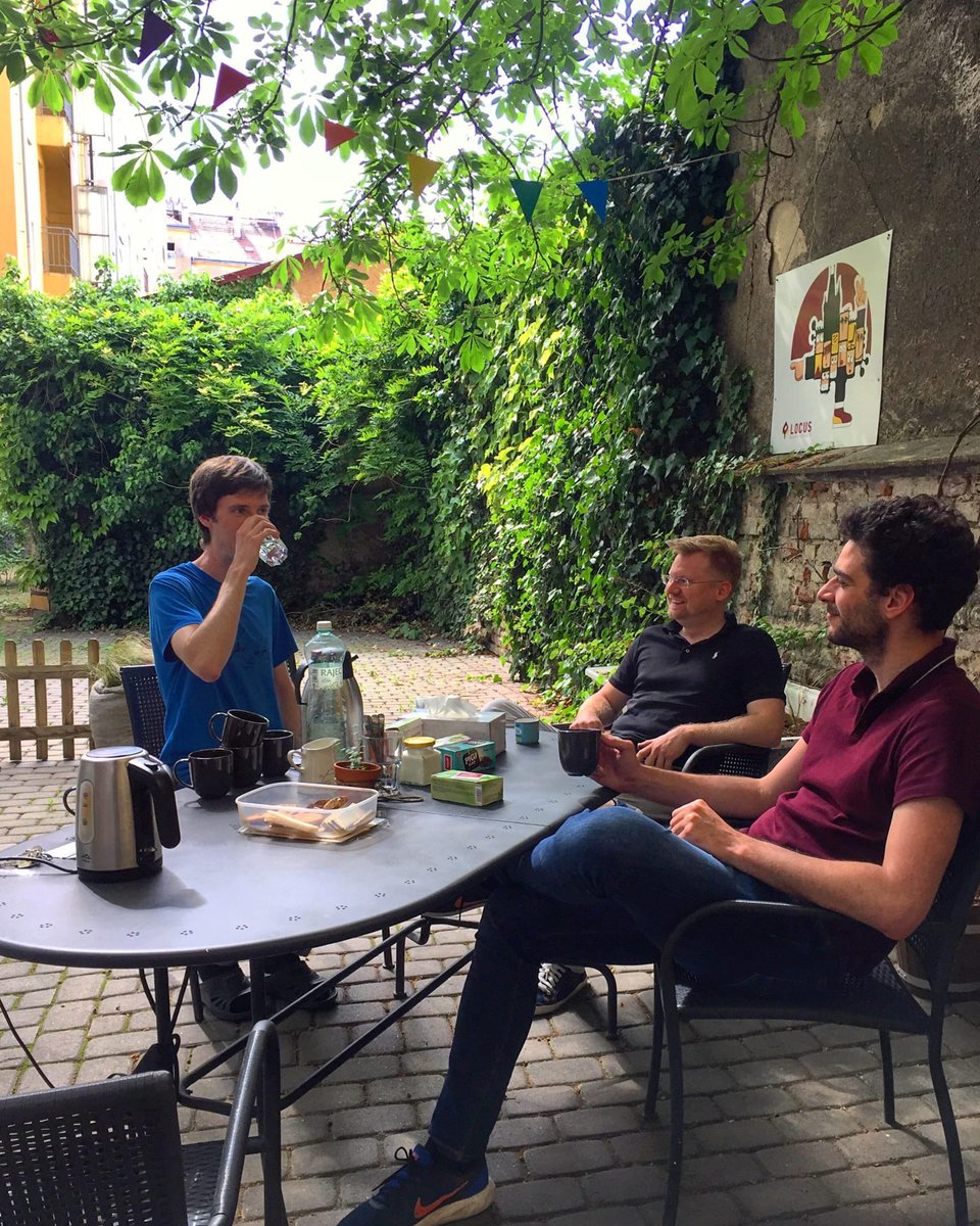 The combo of an interesting chat and a cup of coffee on a sunny day could be a great way to have a break during intense workday! 
#locusworkspace #prague #czechrepublic #coworking #community #freelancer #digitalnomad #friends #fun #entrepreneur #productive #Coffee #coffeebreak