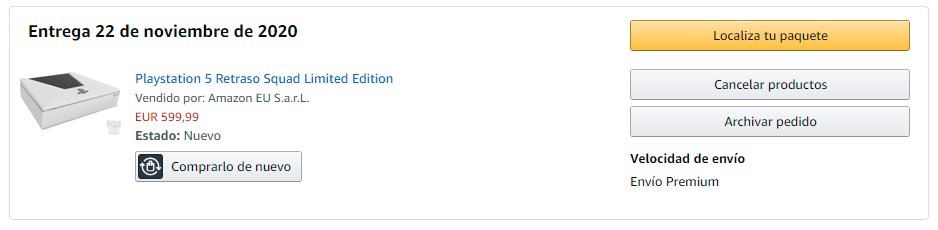Frana_MAD's tweet photo. Ya han abierto las reservas de Playstation 5 en Amazon. #PS5Reveal https://t.co/BNelep3O9P