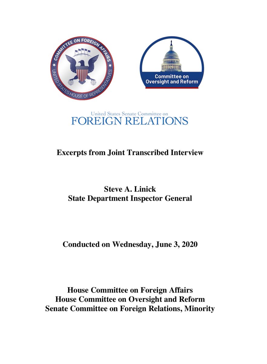 “...should not be investigating the Administration’s 2019 emergency declaration used to push through $8 billion in arms sales to Saudi Arabia....” @SecPompeo LIED he KNEW ABOUT THE FIVE INVESTIGATIONS and Meet Brian Bulatao & Marik String https://twitter.com/SecPompeo/status/1130547714842927104?s=20