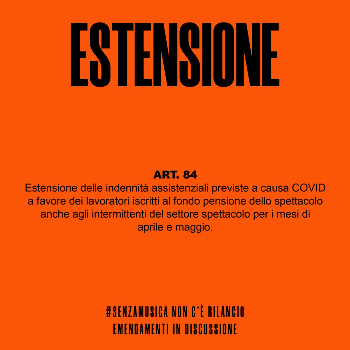 4/
#art84 #estensioneindennità 
#senzamusica non c’è rilancio
<a href="/dariofrance/">Dario Franceschini</a>