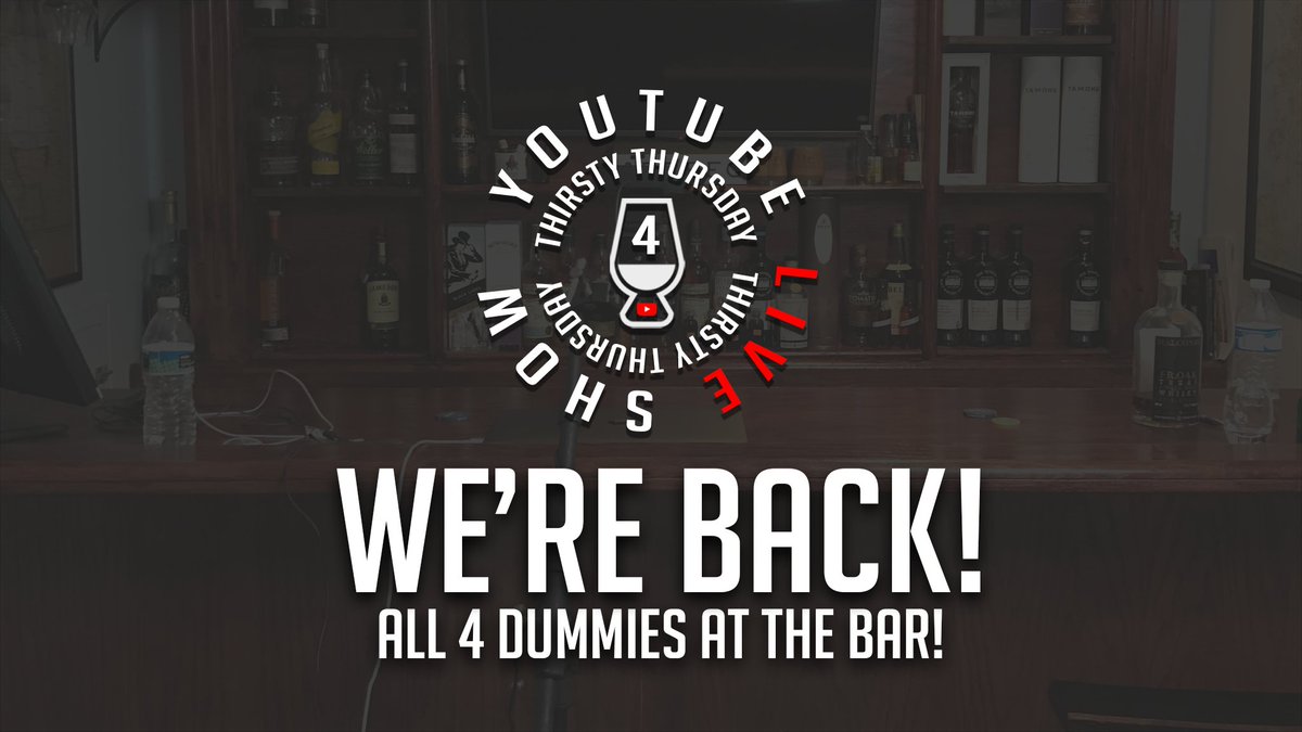 scotch4dummies's tweet image. That&apos;s right, all 4 Dummies are heading back to the bar after a long social distancing break.  We&apos;ll be talking about all kinds of stuff and maybe a blind challenge.  Come celebrate with us after long-overdue back-to-the-bar shenanigans. youtube.com/watch?v=4NTbXb…