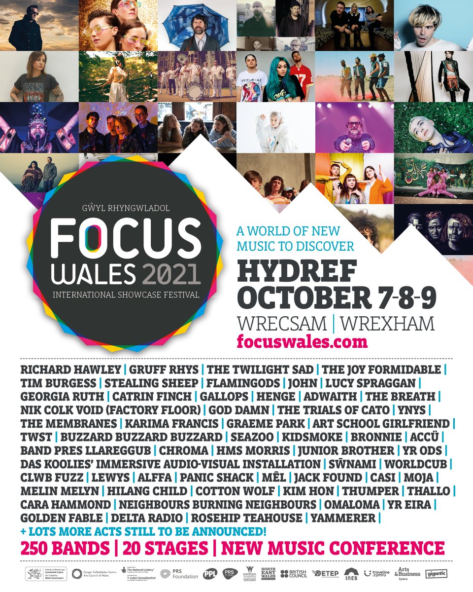 Something to look forward to! 🔮 We're pleased to reveal the first confirmed artists for our rescheduled 10th edition of the festival! Hope you can join us in <a href="/wrexham/">Wrexham.com</a> at FOCUS Wales 2021! Info &amp; Tickets at focuswales.com
