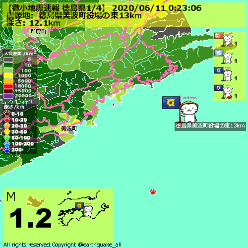 徳島 地震 速報