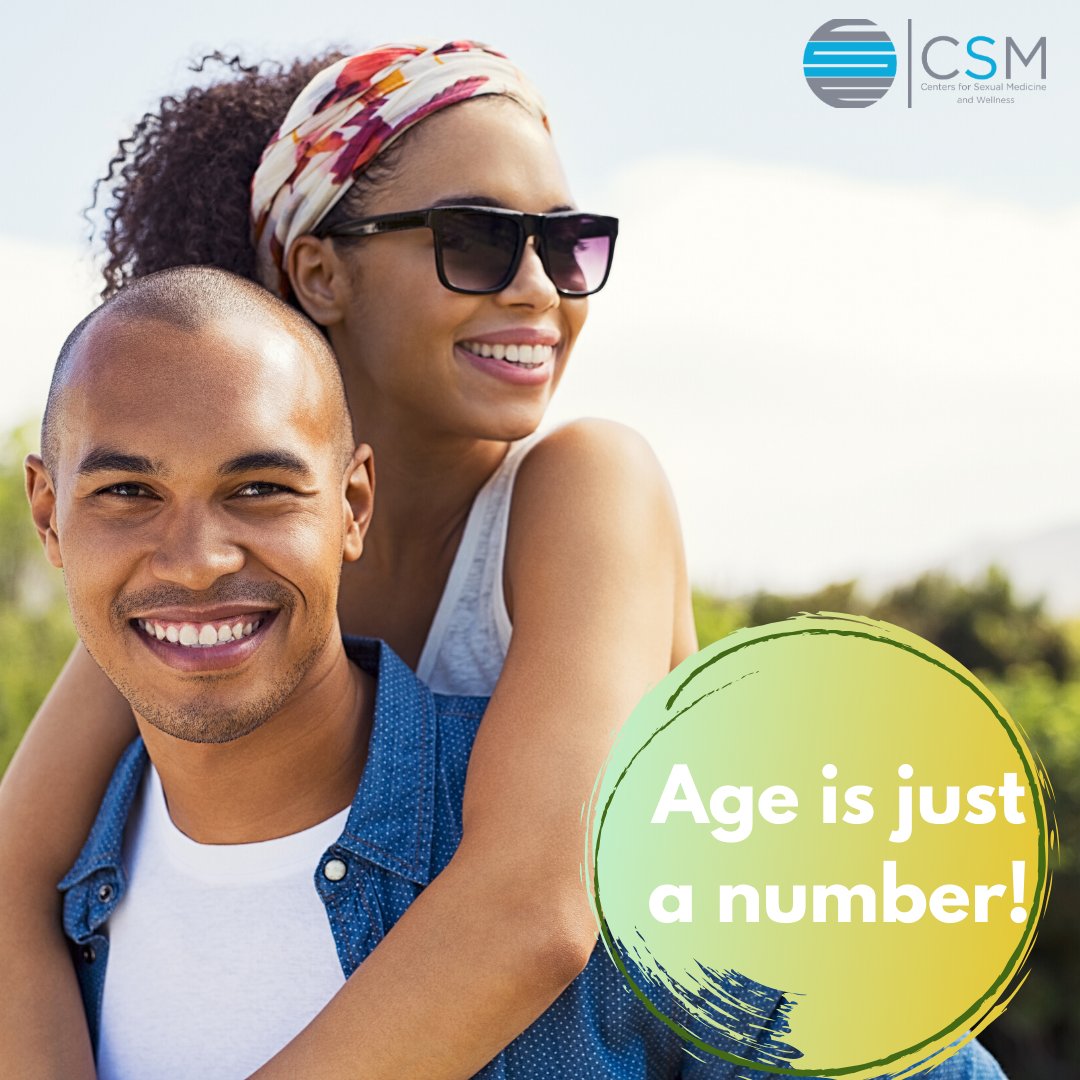 Age is truly just a number, sexual problems can affect people at any age! At #CentersForSexualMedicine your sex life is our main concern and we’re here to help you along the way.