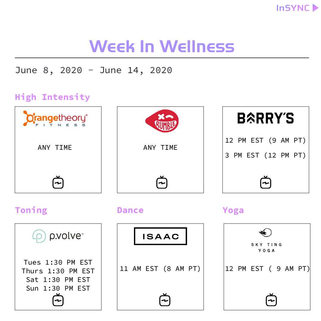 InSYNC_platform's tweet photo. For this week's #WeekInWellness...⁠
⁠
Links in post below ⬇️⬇️⬇️
https://t.co/kif86FWngD

#FitnessInspiration #IsaacBootsWorkouts #Torchd #OrangeTheoryAtHome #Pvolve90Day #WorkoutRoutine #WorkoutAtHome #DoYouRumble #SkyTing https://t.co/VMb10Jcnou