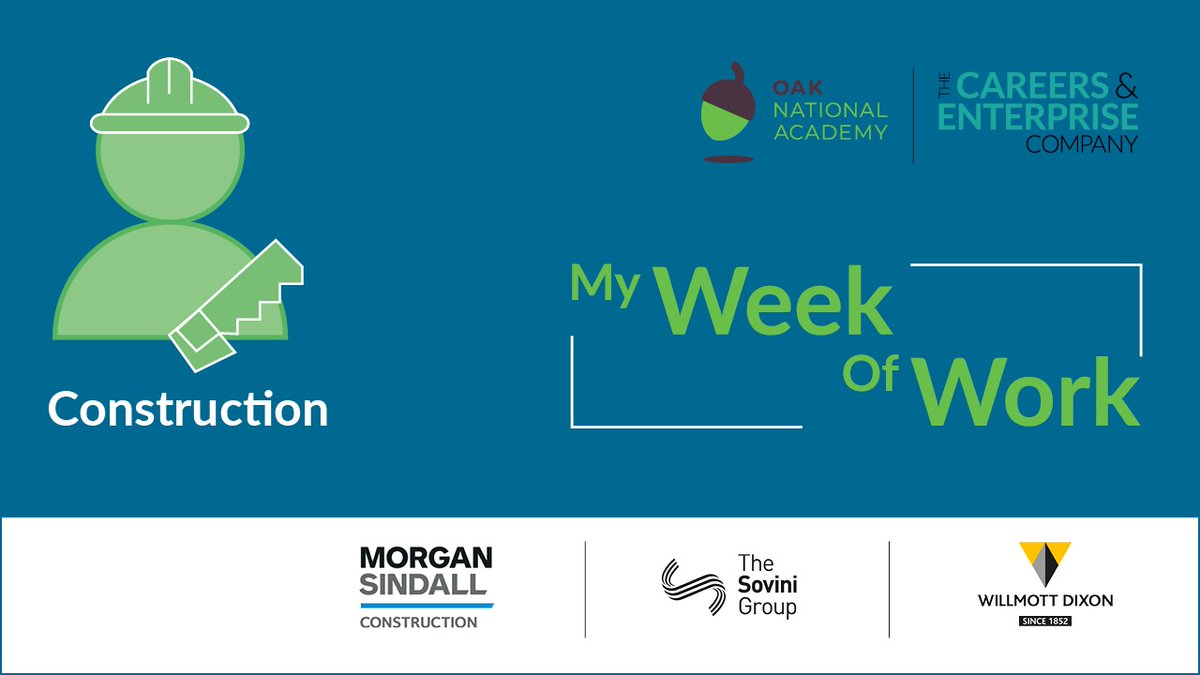 WillmottDixon's tweet image. We're thrilled to support @CareerEnt and @OakNational ’s #MyWeekofWork, helping prepare young people for future careers. Join our North communications manager @simonhalewood for an insight into #marketing and #construction  orlo.uk/aVOxB  #LearnwithOak #CareerswithOak