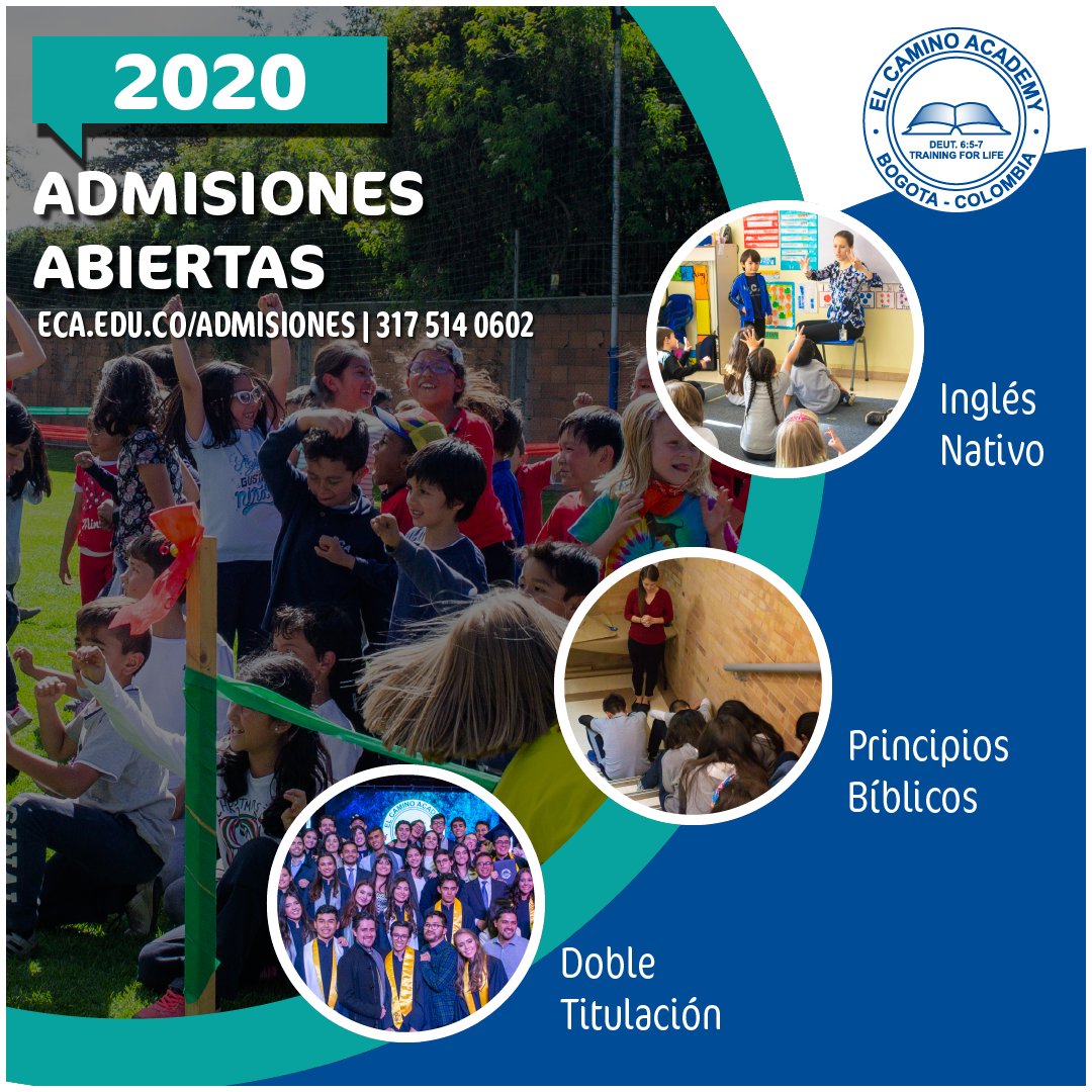 Educamos con principios bíblicos a líderes bilingües capaces de transformar su mundo🌎. Estás invitado a conocer El Camino Academy en la próxima reunión virtual de admisiones. Inscríbete hoy: eca.edu.co/admisiones 👈