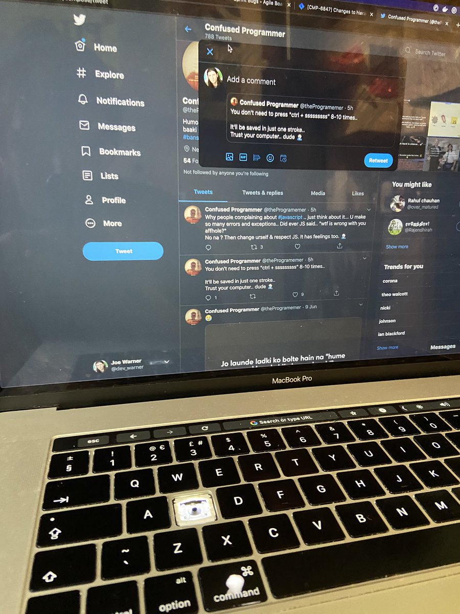 dev_warner's tweet image. Now they tell me 😕