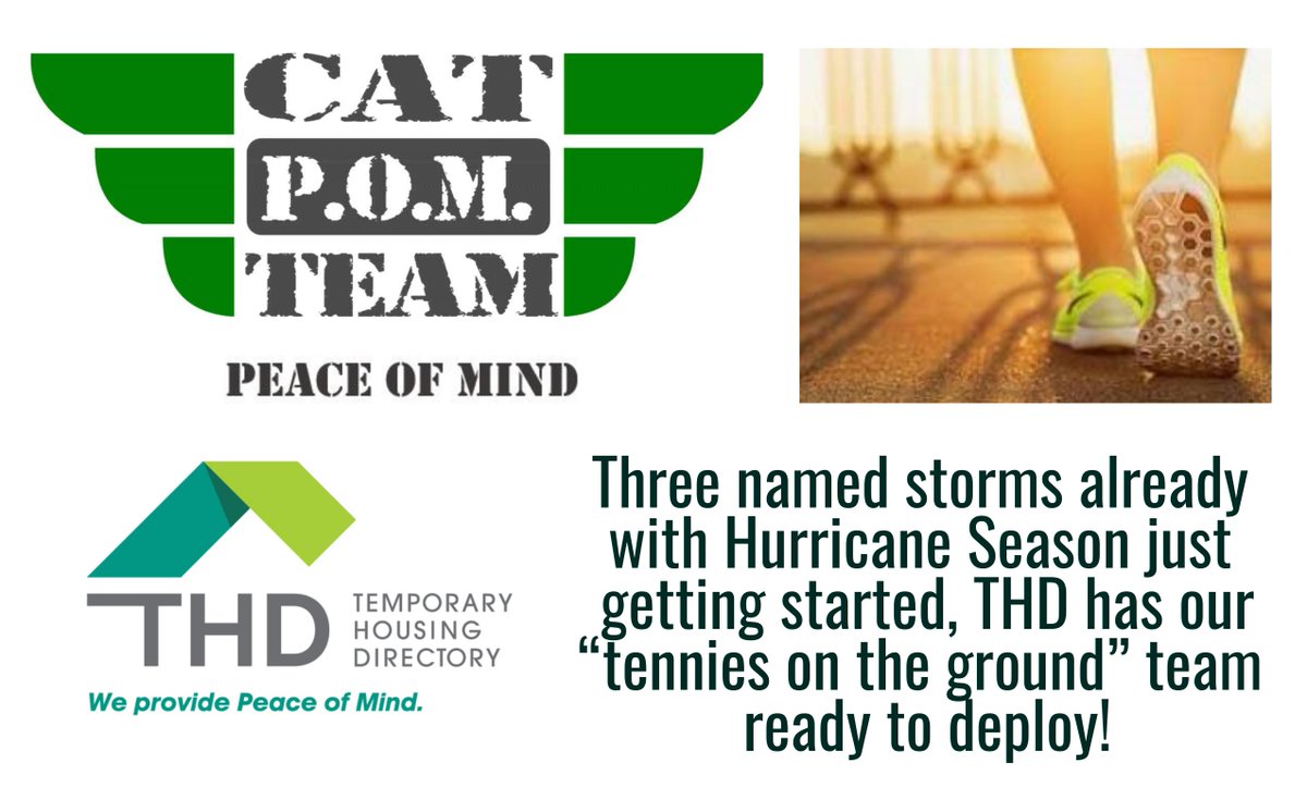 #HurricaneSeason #THDStrong #insurance #insuranceclaims #insurtech #hightechhightouch #temporaryhousing #corporaterelocation #commercialclaims #signatureservices #hightechhightouch #CATPOMTeam #PeaceofMind