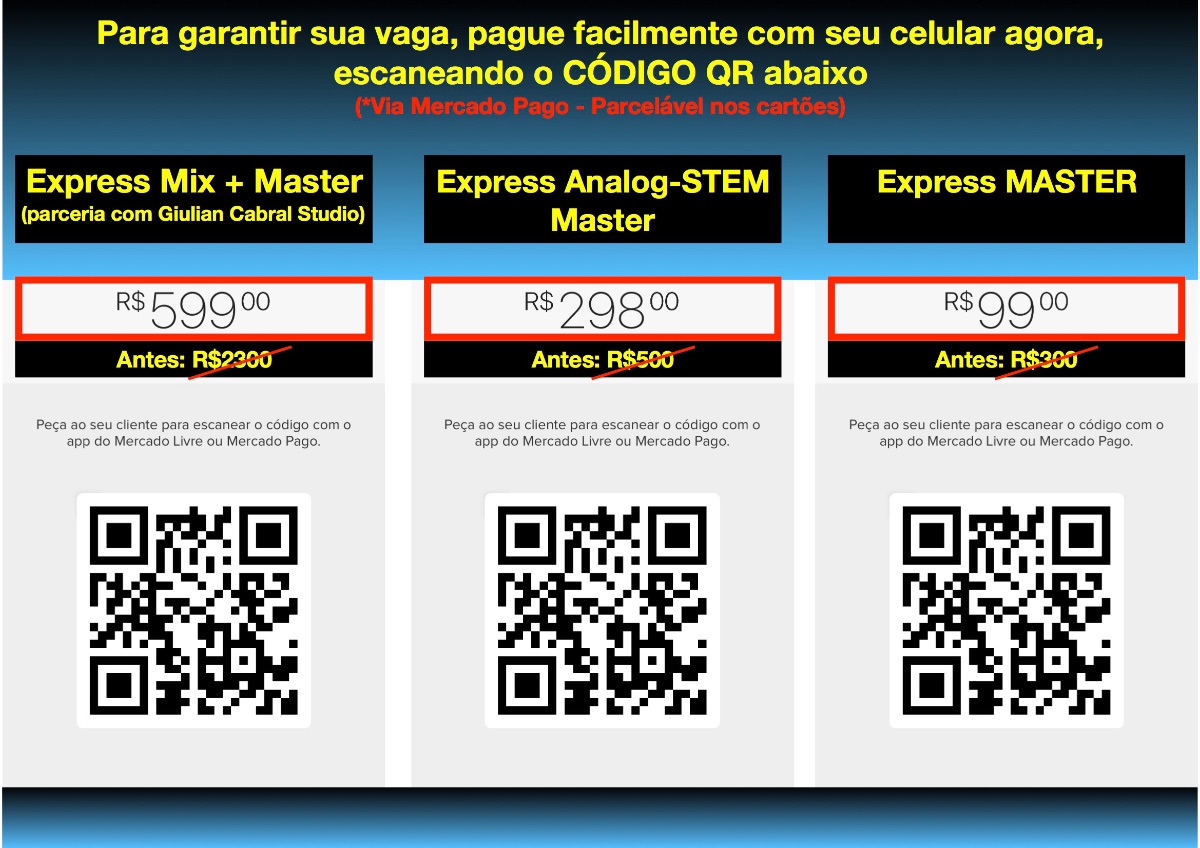 MASTERS R$99 e MIXES R$599 ?? 😳 Vagas quase preenchidas - mailchi.mp/6f1612734c8e/e…