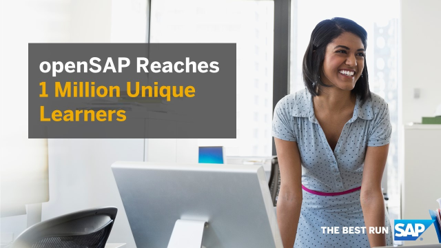 .@openSAP Reaches 1 Million Unique Learners! | via <a href="/SAPNews/">SAP News</a> bit.ly/2AmCbyD