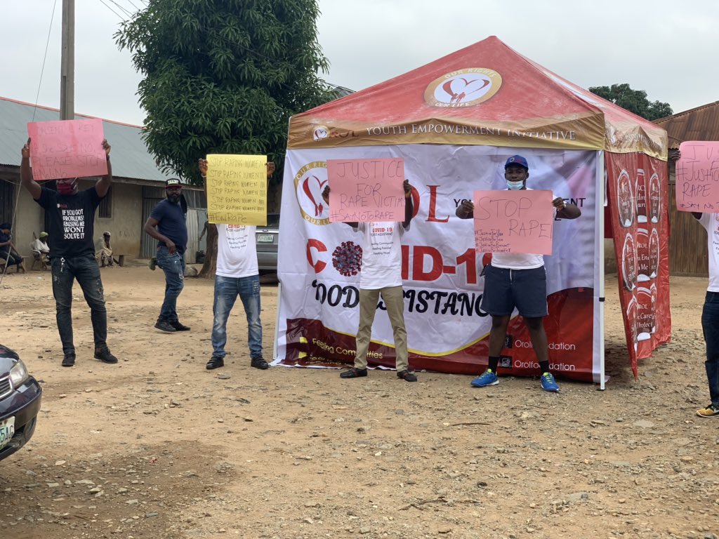 orolfoundation's tweet photo. Heard of “Killing two birds with a stone? 

Since we were getting to the grassroots of the society, we at OROL Youth Empowerment Initiative decided to sensitize residents in the Kpaduma Community about this delicate but growing issue, RAPE! https://t.co/BqzA3zUiTf