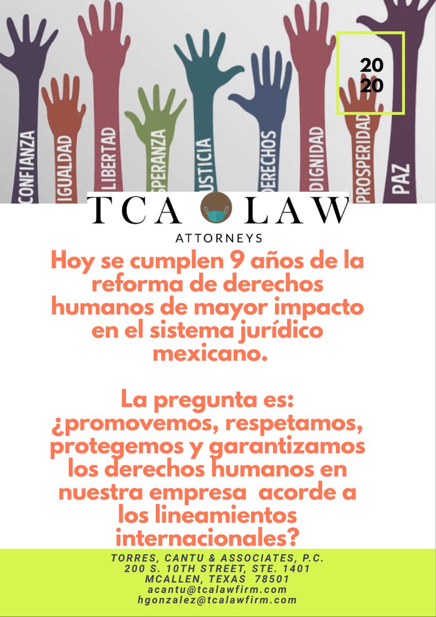TCALaw's tweet photo. Sin duda, es una tarea que debemos realizar en equipo, sencillamente es el nuevo modelo de relación laboral. #BUENDÍA. https://t.co/jfbrhlEsQy