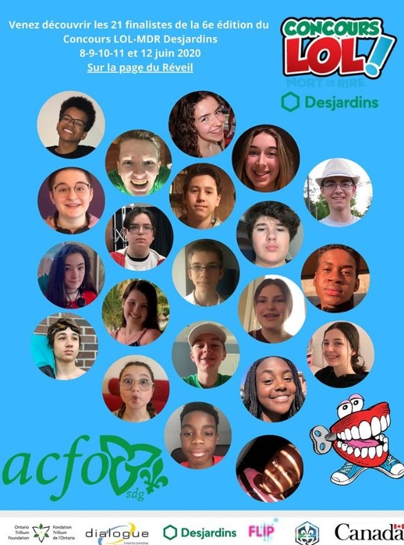 CONCOURS LOL : Il y a trois finalistes du <a href="/cscmonavenir/">Csc MonAvenir</a>! Il ne reste que 3 soirs pour découvrir les talents de jeunes humoristes, soit les 10-11-12 juin à 17h00 à facebook.com/reveil.franco/ Un rendez-vous à ne pas manquer!