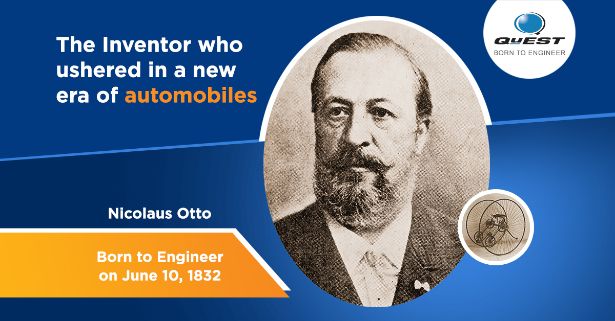 Quest_Global's tweet image. #NicolausAugustOtto was a German #engineer who successfully a #FourStrokeEngine that significantly reduced the weight and increased the power of a petrol engine and ushered in a new era of the #automobile. #BornToEngineer