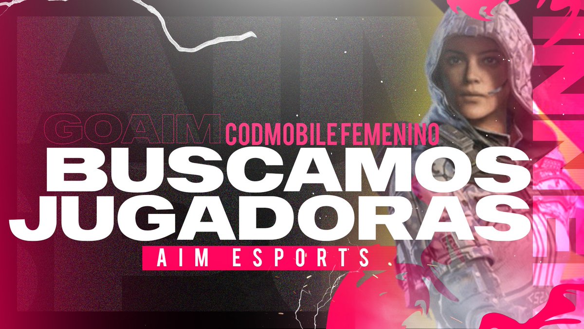 [AIM] Buscamos
Jugadoras femeninas de #CoDMobile 
Si estás interesada o conoces a alguien, hablarnos al privado 📫