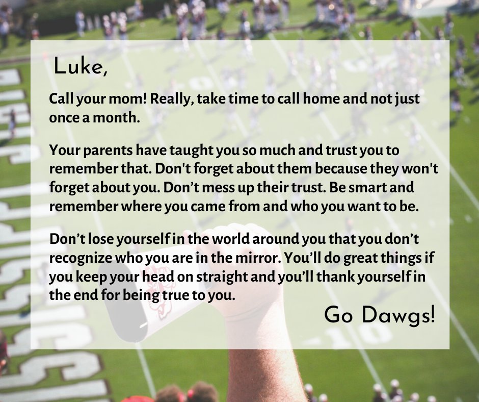 MSStateFamily's tweet photo. All month long we will be posting “Letters to me Freshman Self.” These are from our alumni and have been so fun to read! If you would like to contribute, email us at family@msstate.edu. #fam1ly #msstatefamily #hailstate https://t.co/EucgVhcI8s