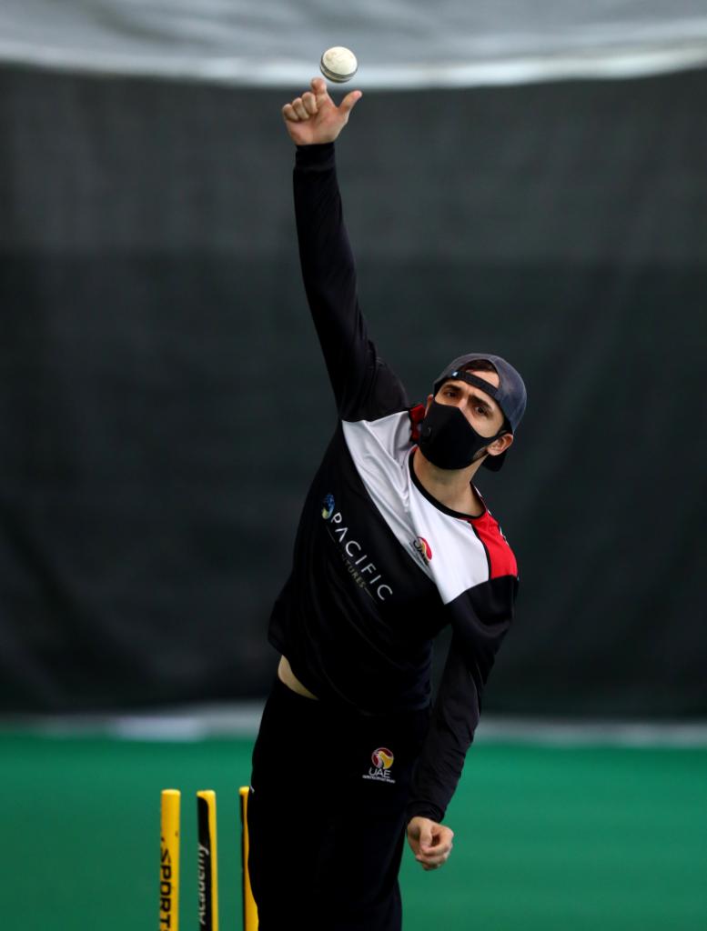 ICC's tweet photo. 📸 Another team back in training! 🇦🇪 🙌 

@EmiratesCricket https://t.co/A9GUvXURQy
