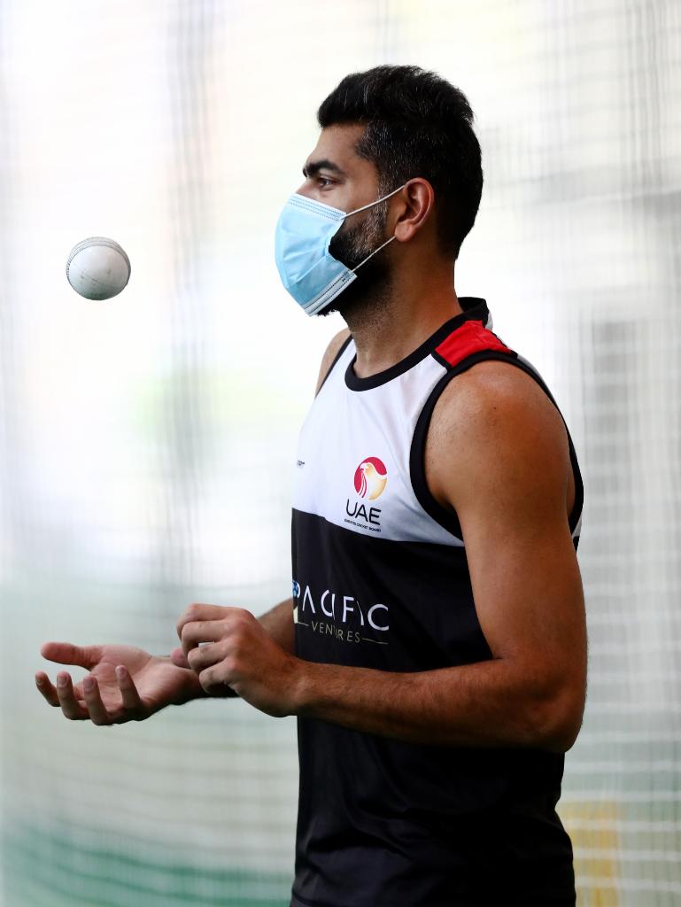 ICC's tweet photo. 📸 Another team back in training! 🇦🇪 🙌 

@EmiratesCricket https://t.co/A9GUvXURQy