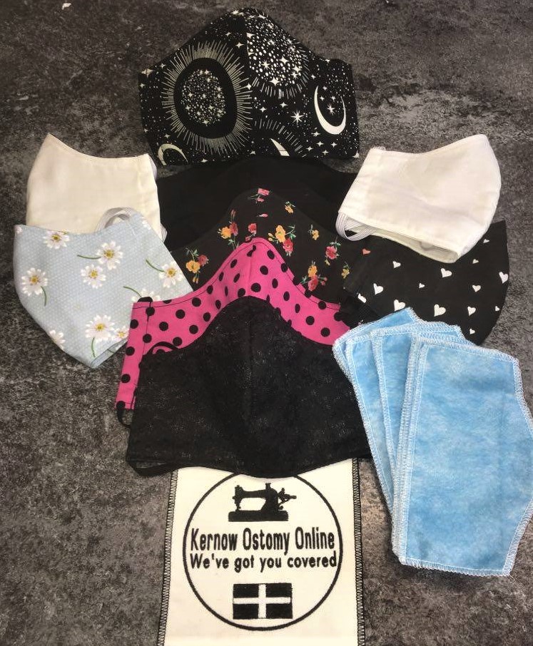 LHBodybeautiful's tweet photo. Another order for a returning customer. includes one of my new black face masks. #facemask #facecovering #protectyourself #protectthenhs #wevegotyoucovered #kernowostomyonline ©Kernow Ostomy Online https://t.co/TeORBe1ALg