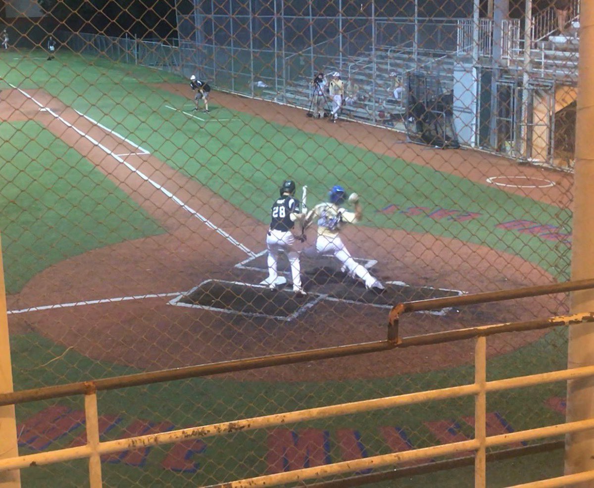 Anthony Fernandez, 2021 St Charles Catholic Catcher, throws a 1.98 POP in Game 1 of 4 NOCA BASEBALL’s Showcase Games at Miley Stadium.