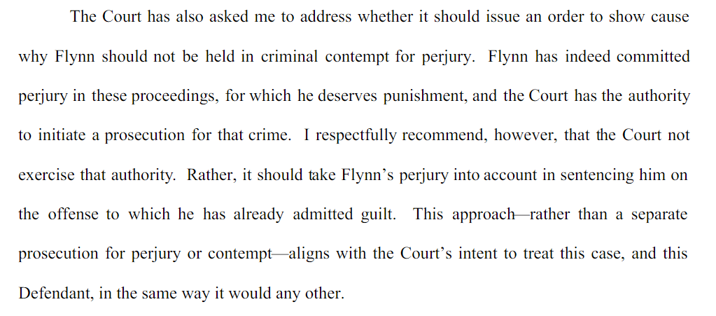 LOL! This requires unleashing the evidence of how Flynn was pressured into committing perjury! Rather than quietly letting Van Grack & the Covington lawyers escape from justice!