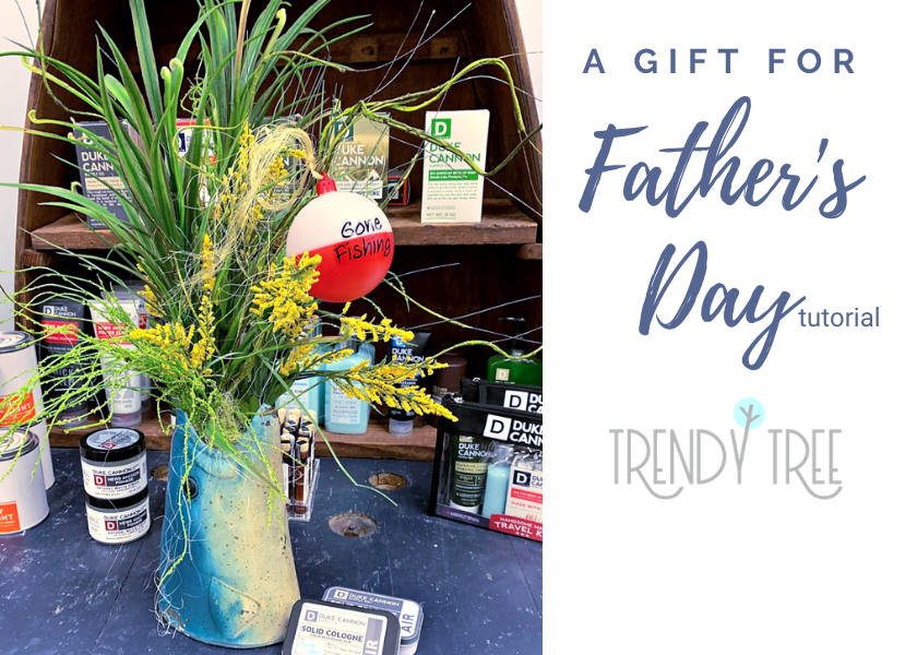 Trendy_Tree's tweet image. Gone Fishing Father's Day floral arrangement. Free tutorial at Trendy Tree: trendytree.com/blog/gone-fish…