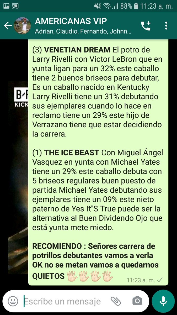 #Hipismo Señores seguimos bien con las marcas en #GulfstreamPark Hoy #Miercoles si quieren que siga publicando mi asesoría con su respectiva explicación tienen que darle RT si no suertetete por hoy.