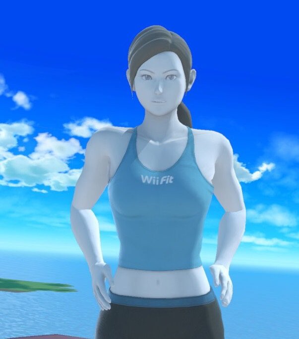 You can see varying levels of Wii Fit Trainer’s stomach throughout her diff...