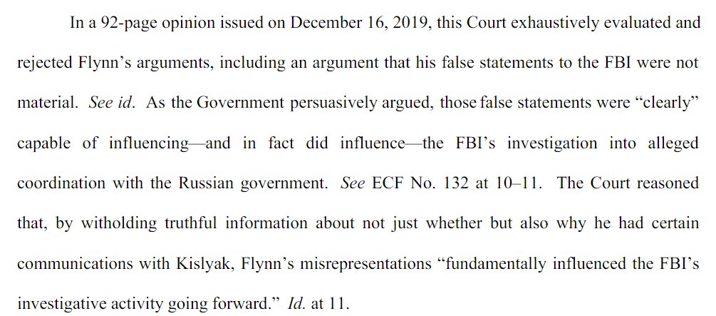 Again, Gleeson's statement is only quoting Van Grack's filings. Filings DOJ has not retracted or rejected (yet).So it is still the record of the case until DOJ proves it was false...