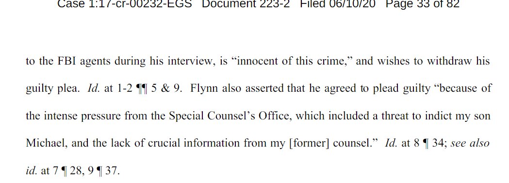 This again requires that DOJ expose that Flynn was coerced into pleading guilty to rebut the arguments made by Van Grack!