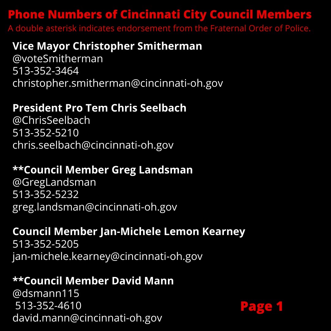 mimi_borders's tweet photo. them: WHOSE NEXT
me:
You got 5 min? Call the Cincinnati City Council and demand they #defundtheCPD 📣📣📣 https://t.co/L47ZKzfNOX