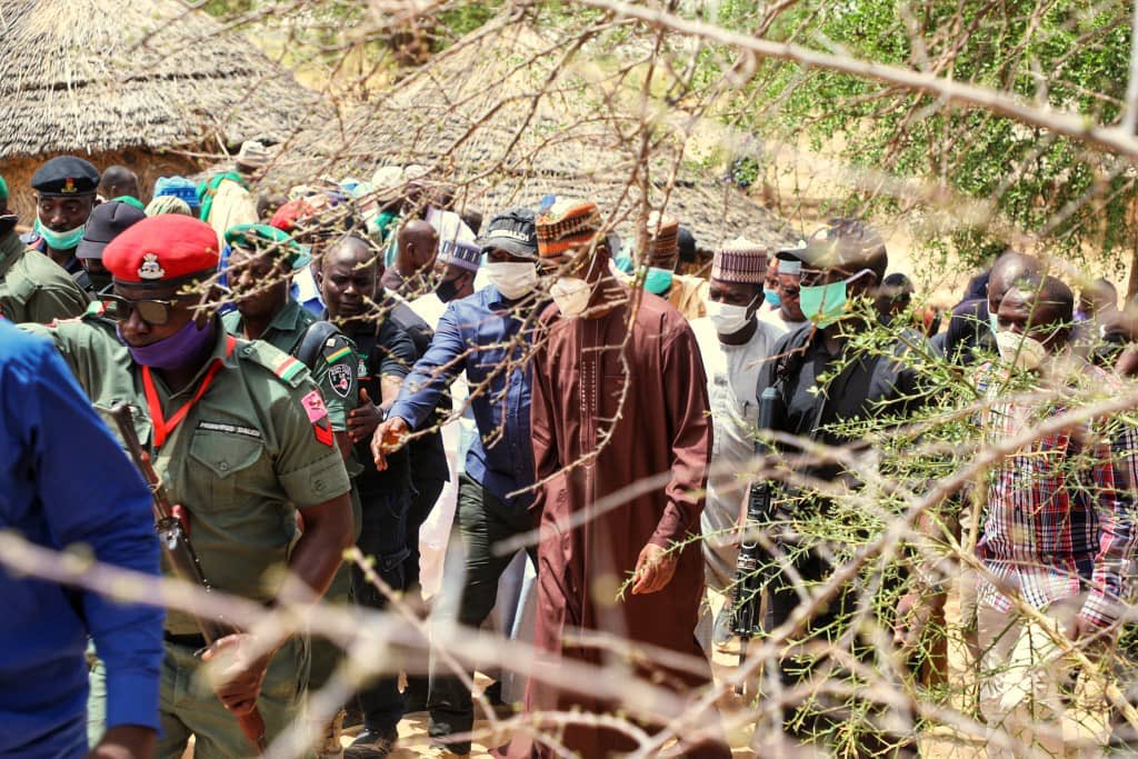 GovBorno's tweet photo. Boko Haram attack: @ProfZulum visits Gubio village, told 81 died, village head, 6 others abducted

... Governor evacuates injured victims, calls attack barbaric, wants final onslaught by military https://t.co/uWowDuFsmX https://t.co/1XSjf5SHi2