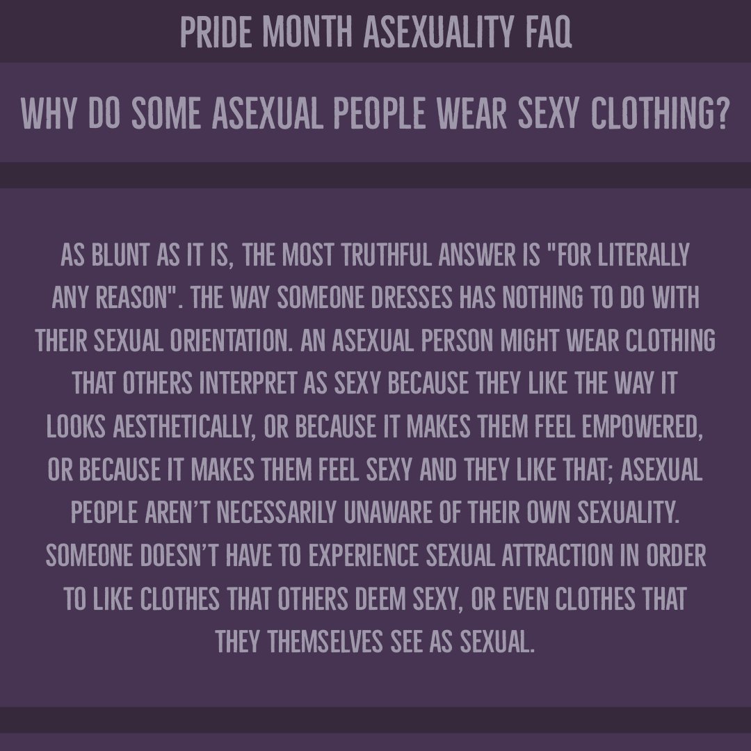 asexuali_tea_'s tweet photo. Why do some asexual people wear sexy clothing?

➡https://t.co/gNiewUNN7G

#PrideMonth2020 
#PrideMonth
#asexuality
#AcePride
#asexual
#Pride https://t.co/Y3gcQCZNnS