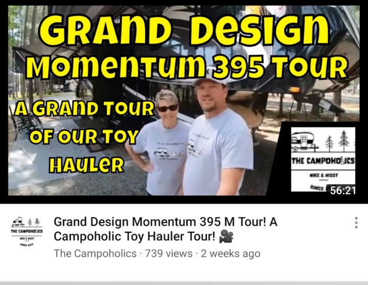 TCampoholics's tweet photo. Check out the tour of Big Moe! #momentum395M #letsgocamping #granddesign #gdrv4life #thecampoholics #fifthwheel #rvlife #fulltimefv https://t.co/0CegWoxtdh https://t.co/XmKKbuPj4y
