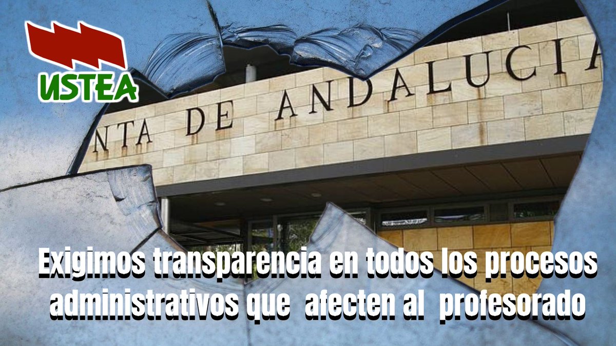 usteaeducacion's tweet photo. Con el nuevo gobierno hemos asistido a un giro oscurantista al no publicarse la información completa de los procesos de colocación de efectivos ni del concurso de traslados, lo que supone, en esencia, una vulneración del derecho a alegar en estos procesos https://t.co/0HFh66YHQp https://t.co/TLpWaYnvIh