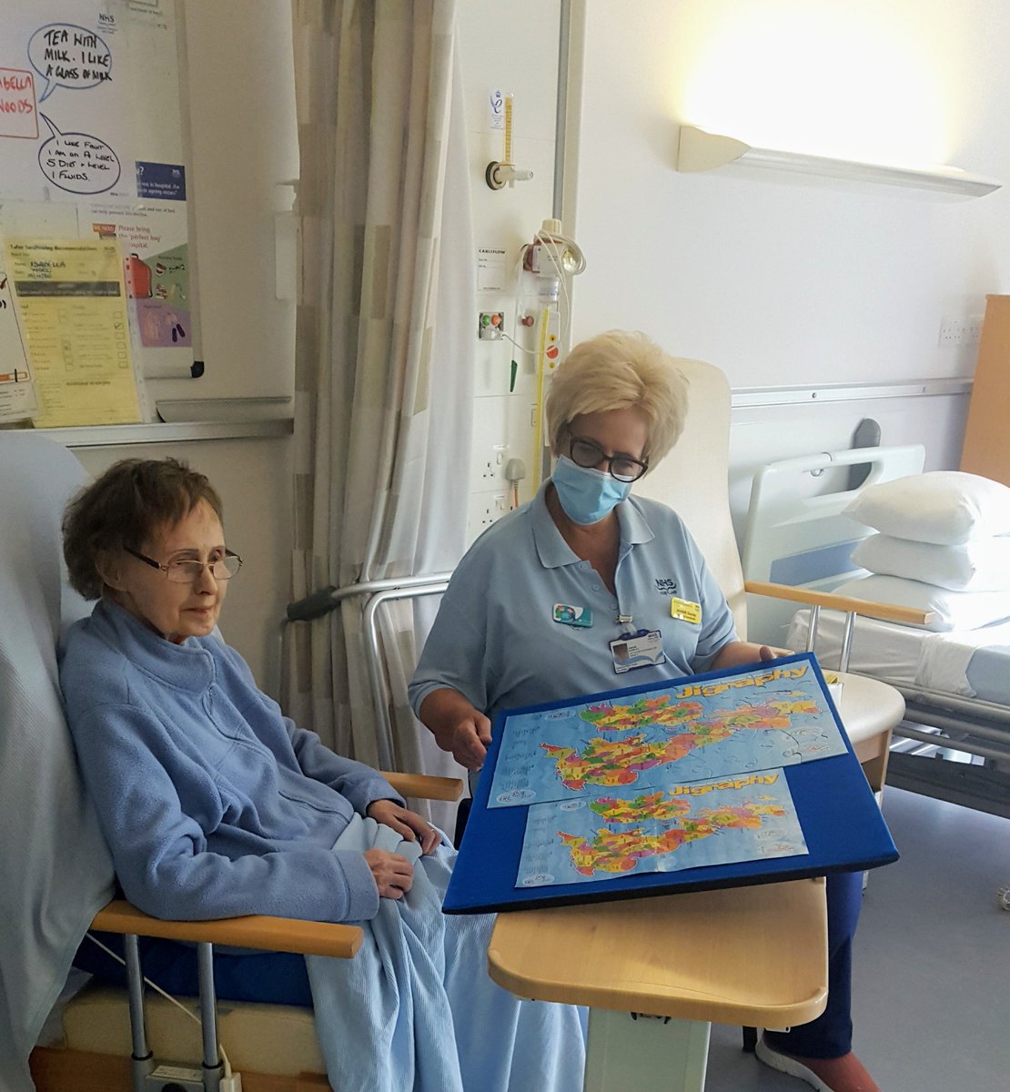 No group activities yet, but one-on-one activities continue in ward 2 New Vic <a href="/JoanneGourlay/">Joanne Gourlay</a> <a href="/PersonCntrdSco/">Person-Centred Scot</a> (consent given to share pic)