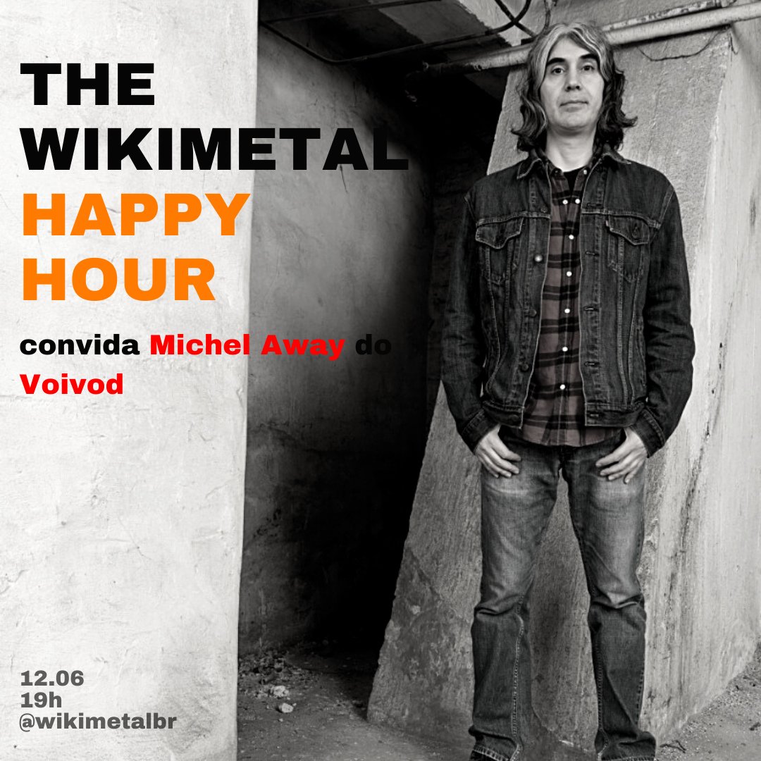 wikimetal's tweet photo. #WMHH: Sexta (12) vamos bater um papo com Michael Away do Voivod! Nos vemos lá? https://t.co/LdEUsUZN7P