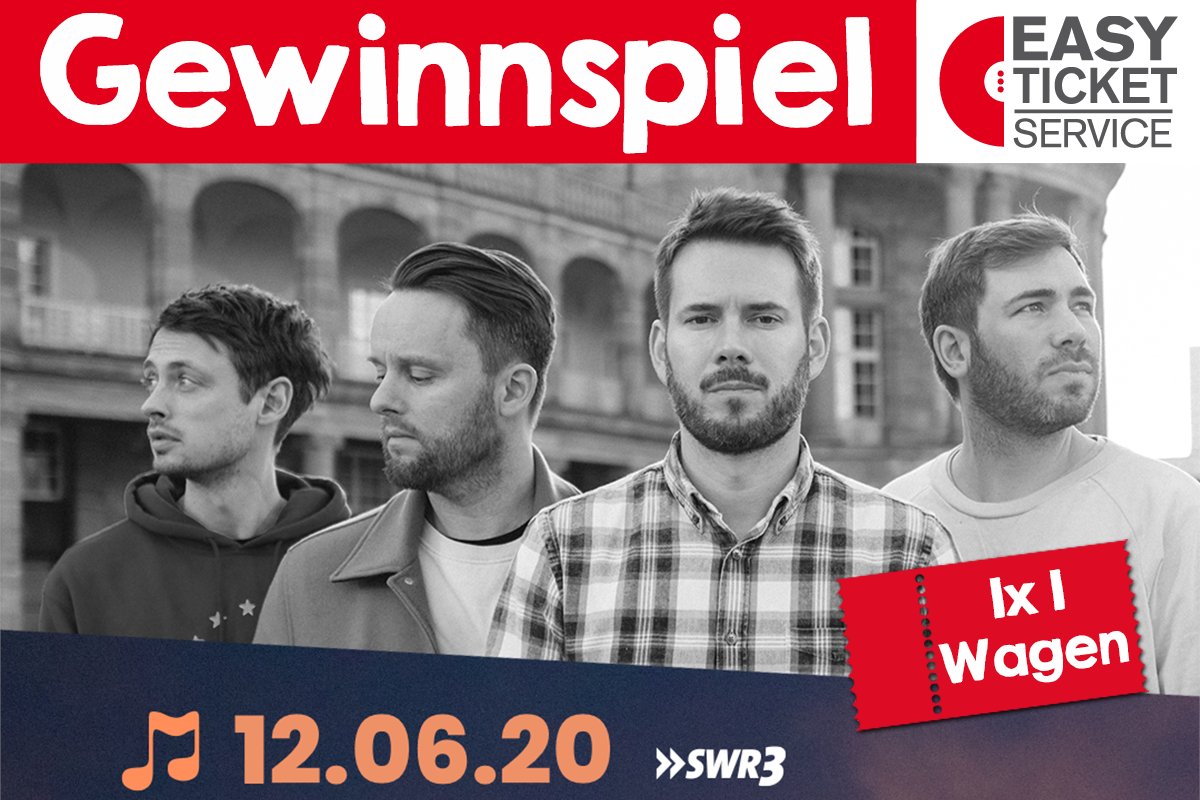 EASY TICKET SERVICE (@easy_ticket) on Twitter photo Schaut mal schnell drüben bei #Facebook. Da verlosen wir 'n Ticket für das Autokonzert von <a href="/Revolverheld/">Revolverheld</a> auf dem <a href="/kulturwasen/">BW-Bank Kulturwasen</a> ➡ bit.ly/gewinnspiel-re…
🎫🚗 Schaut mal schnell drüben bei #Facebook. Da verlosen wir 'n Ticket für das Autokonzert von <a href="/Revolverheld/">Revolverheld</a> auf dem <a href="/kulturwasen/">BW-Bank Kulturwasen</a> ➡ bit.ly/gewinnspiel-re…
🎫🚗