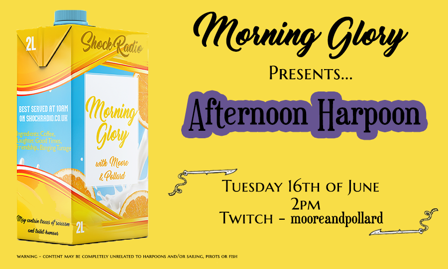 MooreandPollard's tweet photo. TUESDAY THE 16TH OF JUNE. AFTERNOON HARPOON 💻🦑🏹 https://t.co/w3HNKAhhlj