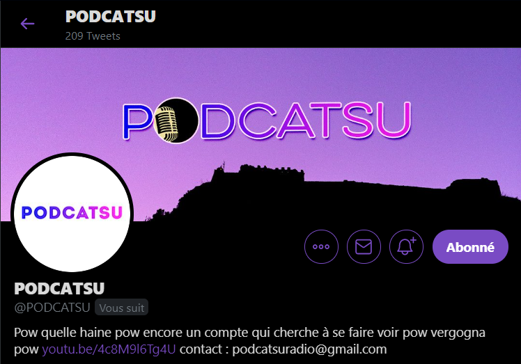 U_ugo__'s tweet photo. J'ai changé la bannière de @PODCATSU vos avis ? https://t.co/7q3O7tkDpV