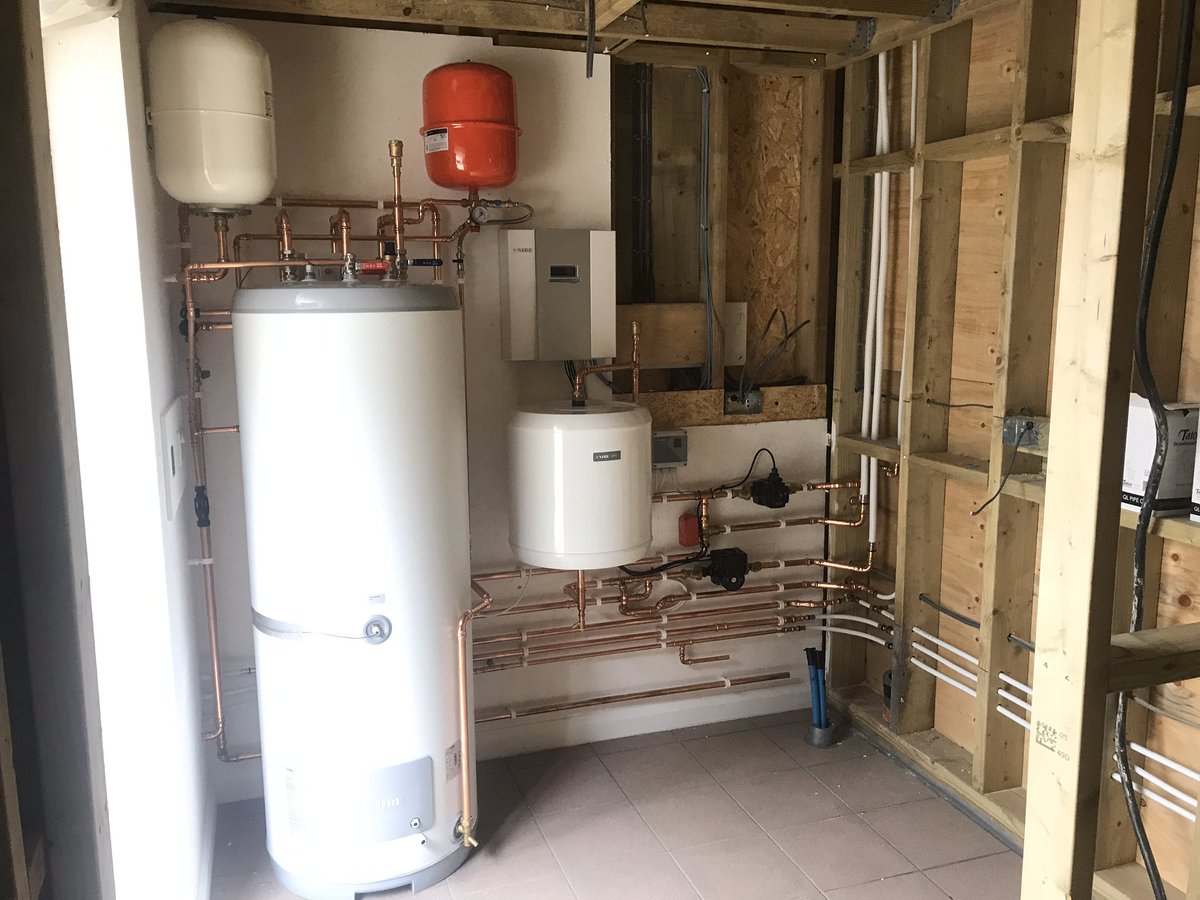 greenfenergy's tweet photo. An ongoing @NIBEEnergy installation of an 8kW air source, cylinder and UFH.
#happycustomer #tweetyourheat https://t.co/Uziav7I7Q3