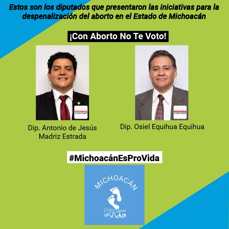 PasosxlavidaMCH's tweet photo. Exigimos representantes que protejan la vida humana en cada una de sus etapas. #ConAbortoNoTeVoto #MichoacanEsProvida #ElAbortoNoEsSolucion https://t.co/L935V3g5e0